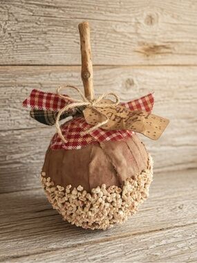 Handmade Primitive Caramel Apple Decor